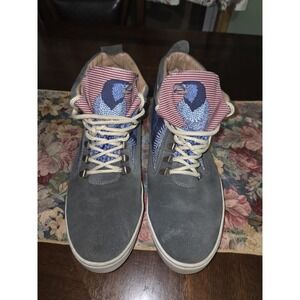 Inkkas Bald Eagle Camping Boot Men's 11 Women's 13 Gray Suede Shoes High Top
